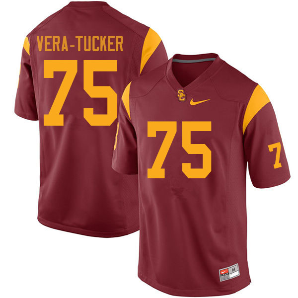 Men #75 Alijah Vera-Tucker USC Trojans College Football Jerseys Sale-Cardinal